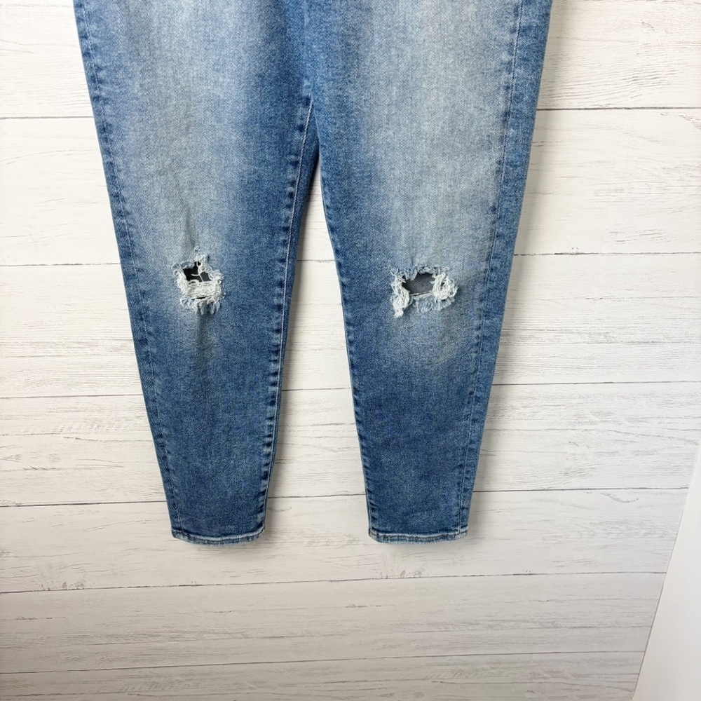 Mavi Cindy Mom Jeans High Rise Stretch Distressed Denim Ripped Knees 30 - Picture 4 of 14